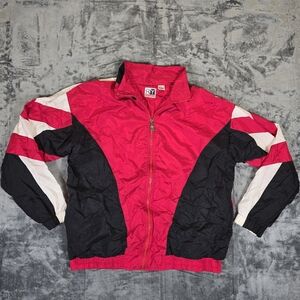Vintage RY Sport Windbreaker Jacket Size Large Black Red